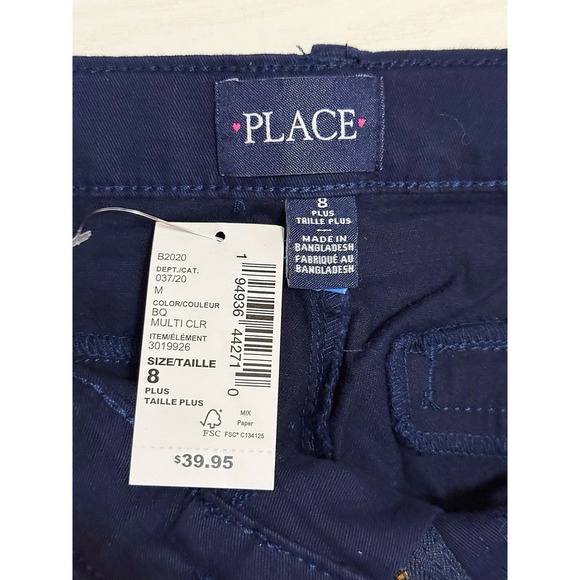 Children's Place Pants Khaki & Blue In Size 8 Plus. New One With Tags, One W/out - Picture 5 of 8